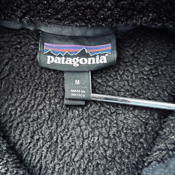 Patagonia Re-Tool Snap-T Fleece Jacket Womens Medium Black Polartec Pullover - Picture 3 of 8